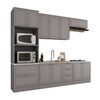 Cozinha Completa Atlanta 10 Portas 5 Gavetas 100% Mdf Americana Cinza - Panorama Móveis