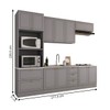 Cozinha Completa Atlanta 10 Portas 5 Gavetas 100% Mdf Americana Cinza - Panorama Móveis