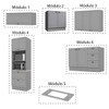 Cozinha Completa Atlanta 10 Portas 5 Gavetas 100% Mdf Americana Cinza - Panorama Móveis