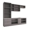 Cozinha Completa Atlanta 10 Portas 5 Gavetas 100% Mdf Americana Cinza - Panorama Móveis