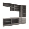 Cozinha Completa Orlando 10 Portas 5 Gavetas 100% Mdf Americana Cinza - Panorama Móveis