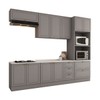 Cozinha Completa Orlando 10 Portas 5 Gavetas 100% Mdf Americana Cinza - Panorama Móveis