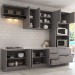 Cozinha Completa Orlando 10 Portas 5 Gavetas 100% Mdf Americana Cinza - Panorama Móveis