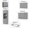 Cozinha Completa Miami 9 Portas 5 Gavetas 100% Mdf Americana Cinza - Panorama Móveis