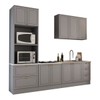 Cozinha Completa Miami 9 Portas 5 Gavetas 100% Mdf Americana Cinza - Panorama Móveis