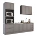 Cozinha Completa Miami 9 Portas 5 Gavetas 100% Mdf Americana Cinza - Panorama Móveis