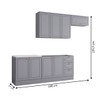Cozinha Compacta Veneza 8 Portas 3 Gavetas 100% Mdf Americana Cinza - Panorama Móveis