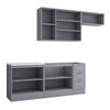 Cozinha Compacta Veneza 8 Portas 3 Gavetas 100% Mdf Americana Cinza - Panorama Móveis
