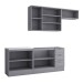 Cozinha Compacta Veneza 8 Portas 3 Gavetas 100% Mdf Americana Cinza - Panorama Móveis
