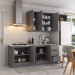 Cozinha Compacta Veneza 8 Portas 3 Gavetas 100% Mdf Americana Cinza - Panorama Móveis