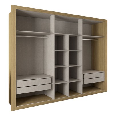 Guarda-Roupa Casal Sunderland 2 Portas 4 Gavetas com Espelho 100% Mdf Castanho - Panorama Móveis