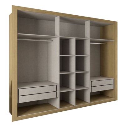 Guarda-Roupa Casal Sunderland 2 Portas 4 Gavetas 100% Mdf Castanho - Panorama Móveis