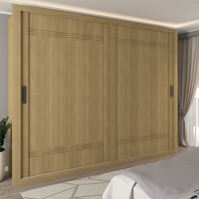 Guarda-Roupa Casal Sunderland 2 Portas 4 Gavetas 100% Mdf Castanho - Panorama Móveis