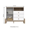 Cômoda Infantil Ternura 1 Porta 3 Gavetas Branco/Jequitibá - Henn