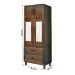 Guarda-Roupa Casal Piauí 4 Portas 2 Gavetas 1 Prateleira com Espelho Clean Imbuia Natural - Rodmóveis