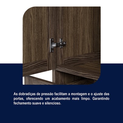 Guarda-Roupa Casal Piauí 4 Portas 2 Gavetas 1 Prateleira com Espelho Clean Madeira Maciça Imbuia Natural - Rodmóveis