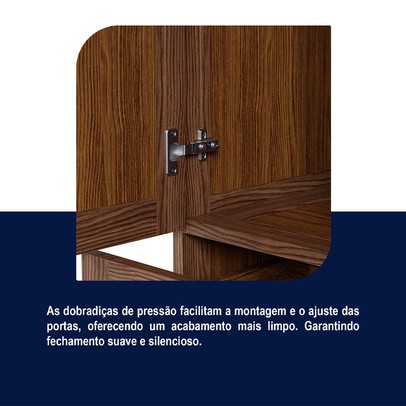 Guarda-Roupa Casal Piauí 4 Portas 2 Gavetas 1 Prateleira com Espelho Clean Madeira Maciça Ypê - Rodmóveis