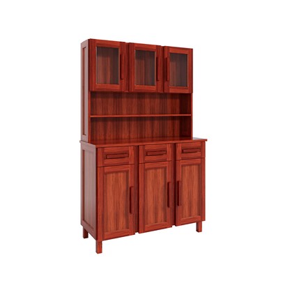 Armário de Cozinha Bahia 6 Portas 3 Gavetas com Vidro Mel - Rodmóveis