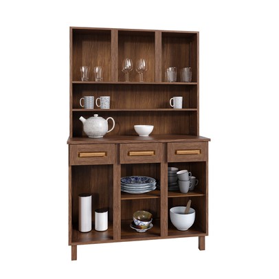 Armário de Cozinha Bahia 6 Portas 3 Gavetas com Vidro Ypê - Rodmóveis