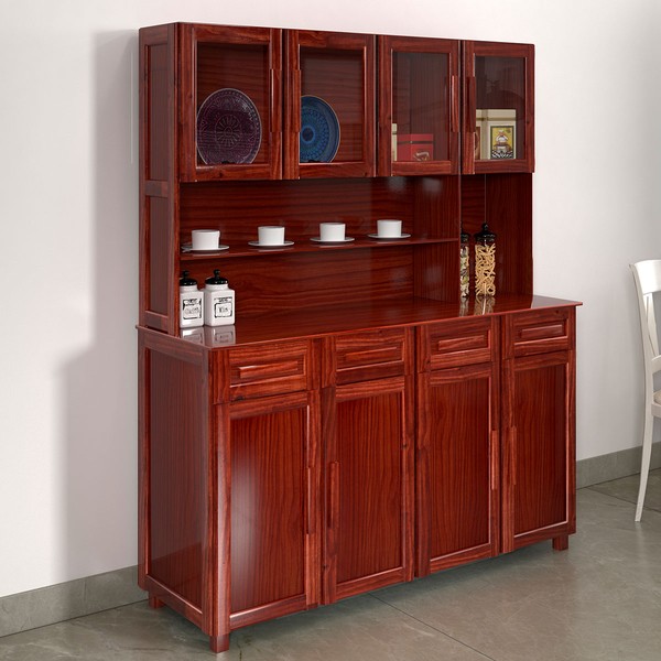 Armário de Cozinha Maranhão 8 Portas 4 Gavetas com Vidro Mel - Rodmóveis