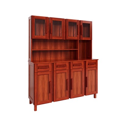 Armário de Cozinha Maranhão 8 Portas 4 Gavetas com Vidro Mel - Rodmóveis