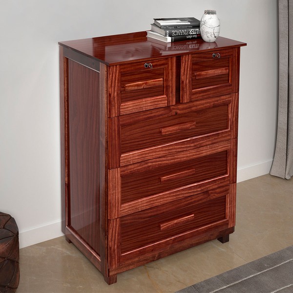 Cômoda Amazonas Clean 5 Gavetas Mel - Rodmóveis