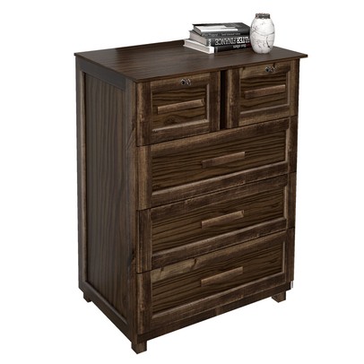 Cômoda Amazonas Clean 5 Gavetas Imbuia Natural - Rodmóveis