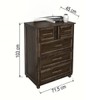 Cômoda Amazonas Clean 5 Gavetas Imbuia Natural - Rodmóveis