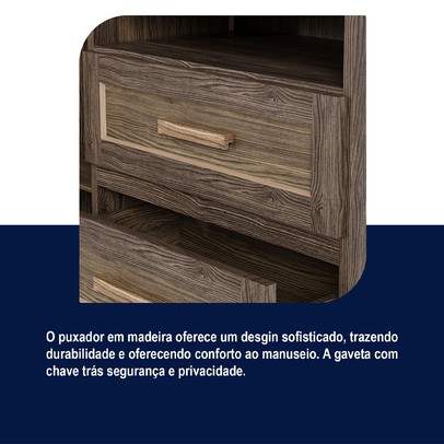 Cômoda Amazonas Clean 5 Gavetas Imbuia Natural - Rodmóveis