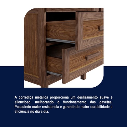 Cômoda Amazonas Clean 5 Gavetas Ypê - Rodmóveis