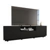 Rack para TV Até 65 Polegadas Louvre 2 Portas 1 Gaveta Preto - Panorama Móveis