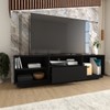 Rack para TV Até 65 Polegadas Louvre 2 Portas 1 Gaveta Preto - Panorama Móveis