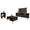 Sala de Estar Completa para TV Até 60 Polegadas Liberty Preto - Panorama Móveis