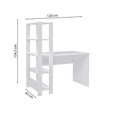 Escritório Completo Match 2 Portas 9 Prateleiras Branco - Panorama Móveis