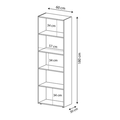 Escritório Completo Matrix 4 Prateleiras 4 Nichos Branco - Panorama Móveis