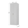 Guarda-Roupa Solteiro Ravi 2 Portas 2 Gavetas 100% Mdf Branco - Mambel
