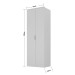 Guarda-Roupa Solteiro Ravi 2 Portas 2 Gavetas 100% Mdf Branco - Mambel