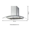 Coifa de Ilha Island com Vidro 90cm 127v Inox - Fischer