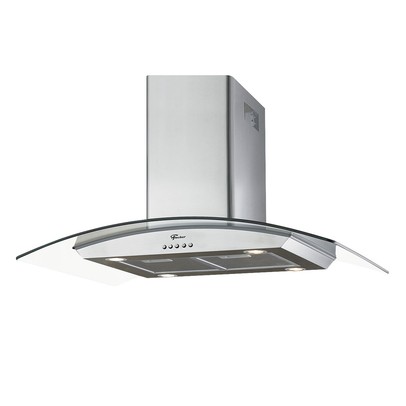 Coifa de Ilha Island com Vidro 90cm 220v Inox - Fischer