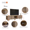 Rack para TV Até 60 Polegadas Roma 4 Portas 1 Prateleira com Vidro Cedro/Off White - Casa D