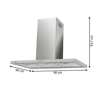 Coifa de Ilha Tradition Line 90cm 220v Inox - Fischer