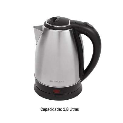 Chaleira Elétrica 1,8 Litros 127v Inox - Be Smart