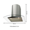 Coifa de Parede Talent Digital Touch com Vidro 60cm 220v Inox - Fischer