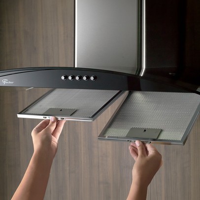 Coifa de Parede Fit com Vidro 90cm 127v Inox - Fischer