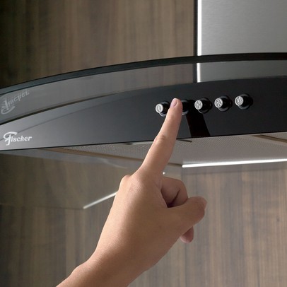 Coifa de Parede Fit com Vidro 90cm 220v Inox - Fischer
