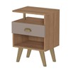 Mesa de Cabeceira 1 Gaveta Mel/Fendi - Fellicci