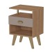 Mesa de Cabeceira 1 Gaveta Mel/Fendi - Fellicci