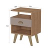 Mesa de Cabeceira 1 Gaveta Mel/Fendi - Fellicci