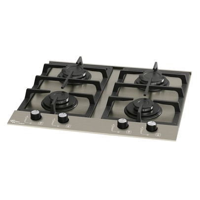 Cooktop 4 Bocas Platinium Gás Prime com Aço Inox - Fischer