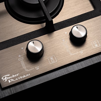 Cooktop 4 Bocas Platinium Gás Prime com Aço Inox - Fischer